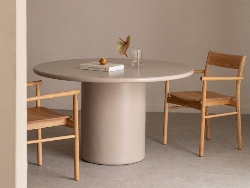 Apvalus valgomojo stalas iš MDF (Ø130 cm) Rodeo