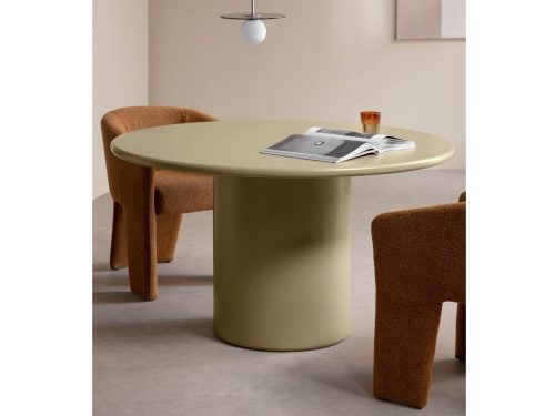 Apvalus valgomojo stalas Rodeo  iš MDF (Ø130 cm) Sage Green