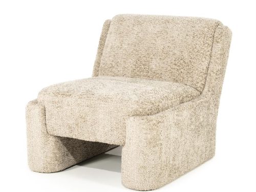 Lounge fotelis Omla –  pilkai rudas