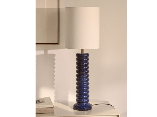 Stalinė šviestuvas Boreto 75 cm, keramika ir linas