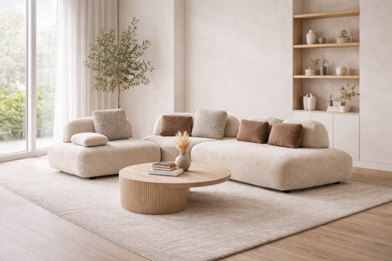 Sofa MORPHOSE smėlinis kampas3