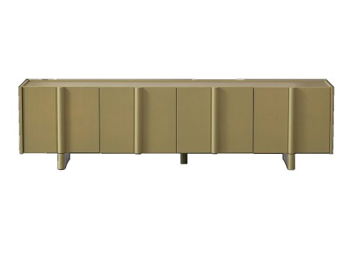BASU TV spintelė 200 cm iš pušies, samanų spalvos