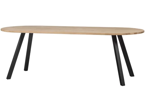 TABLO ovalus ąžuolo stalas su kvadratinėmis kojomis 220 x 90 cm