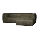 Kampinė sofa BEAN dešininė – Eco oda žalsvai ruda