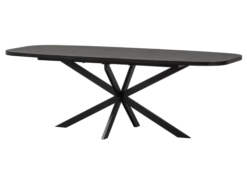 Išskleidžiamas valgomojo stalas Arros 180–220 × 90 cm, MDF, juodas