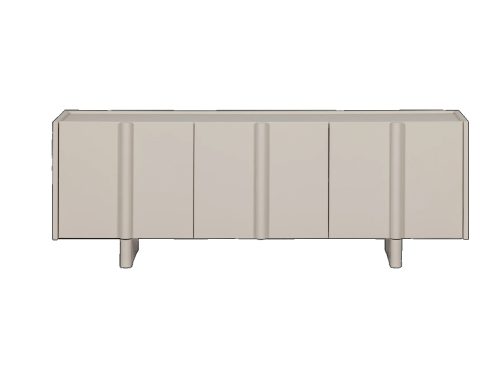 BASU TV spintelė 152 cm iš pušies, šviesiai pilka