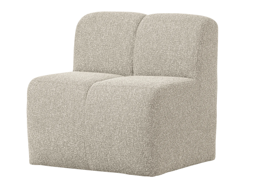 MOJO valgomojo suolas 84 cm su atlošu, bouclé audinys, beige spalvos melanžas