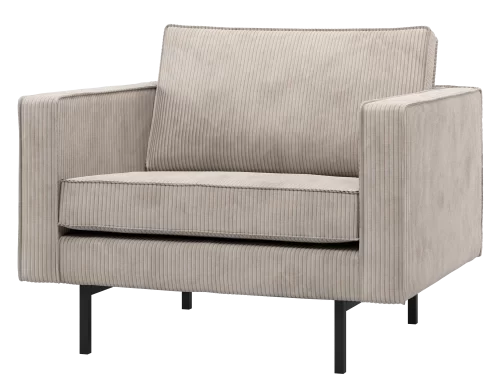 RODEO fotelis, rib audinys, beige spalva