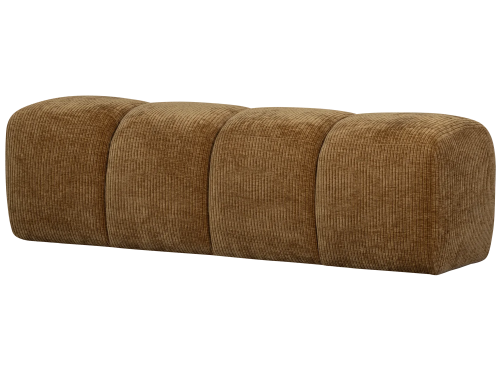 MOJO valgomojo suolas, 164 cm, rumbuoto audinio, medaus geltona spalva