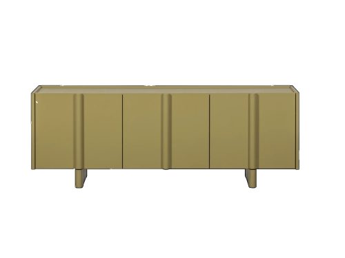 BASU TV spintelė 152 cm iš pušies, samanų spalvos