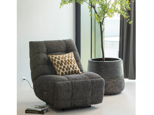 HEIN elektrinis atlošiamas fotelis (Recliner) – rudas melange