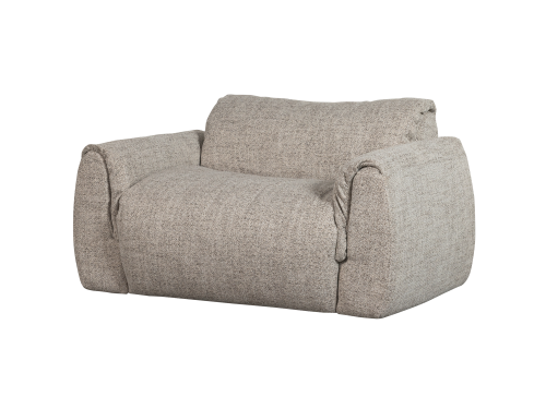 Didelis minkštas dvivietis sofa-fotelis BAGGY, natūralus melanžas