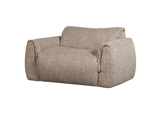 Didelis minkštas dvivietis sofa-fotelis BAGGY, rudas melanžas