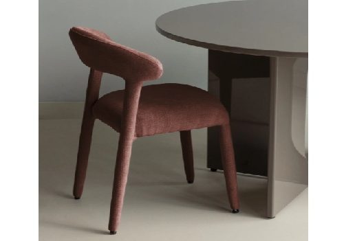 SILE valgomojo kėdė, bordo spalvos, lino imitacijos audinys