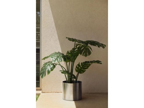 Apvalus metalinis lauko vazonas AURAIA | Ø35×35 cm, nerūdijančio plieno