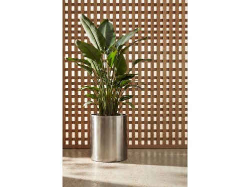 Apvalus metalinis lauko vazonas AURAIA | Ø45×55 cm, nerūdijančio plieno