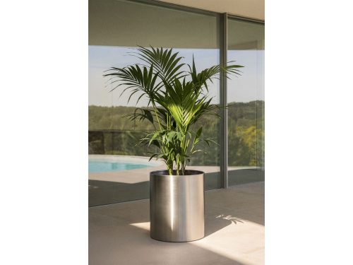Apvalus metalinis lauko vazonas AURAIA | Ø55×70 cm, nerūdijančio plieno