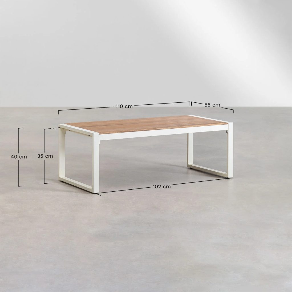 Produkto Lauko kavos staliukas LIPOV | 110×55 cm, moka ruda matmenys