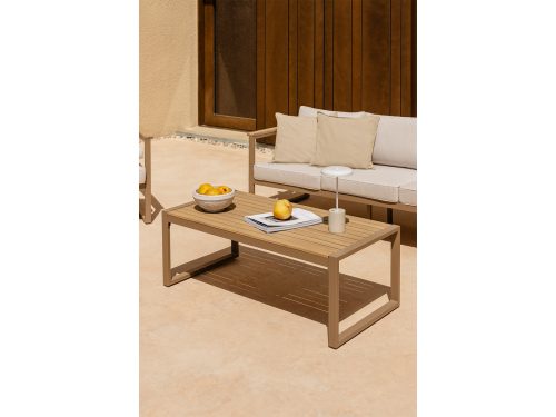 Lauko kavos staliukas LIPOV | 110×55 cm, moka ruda
