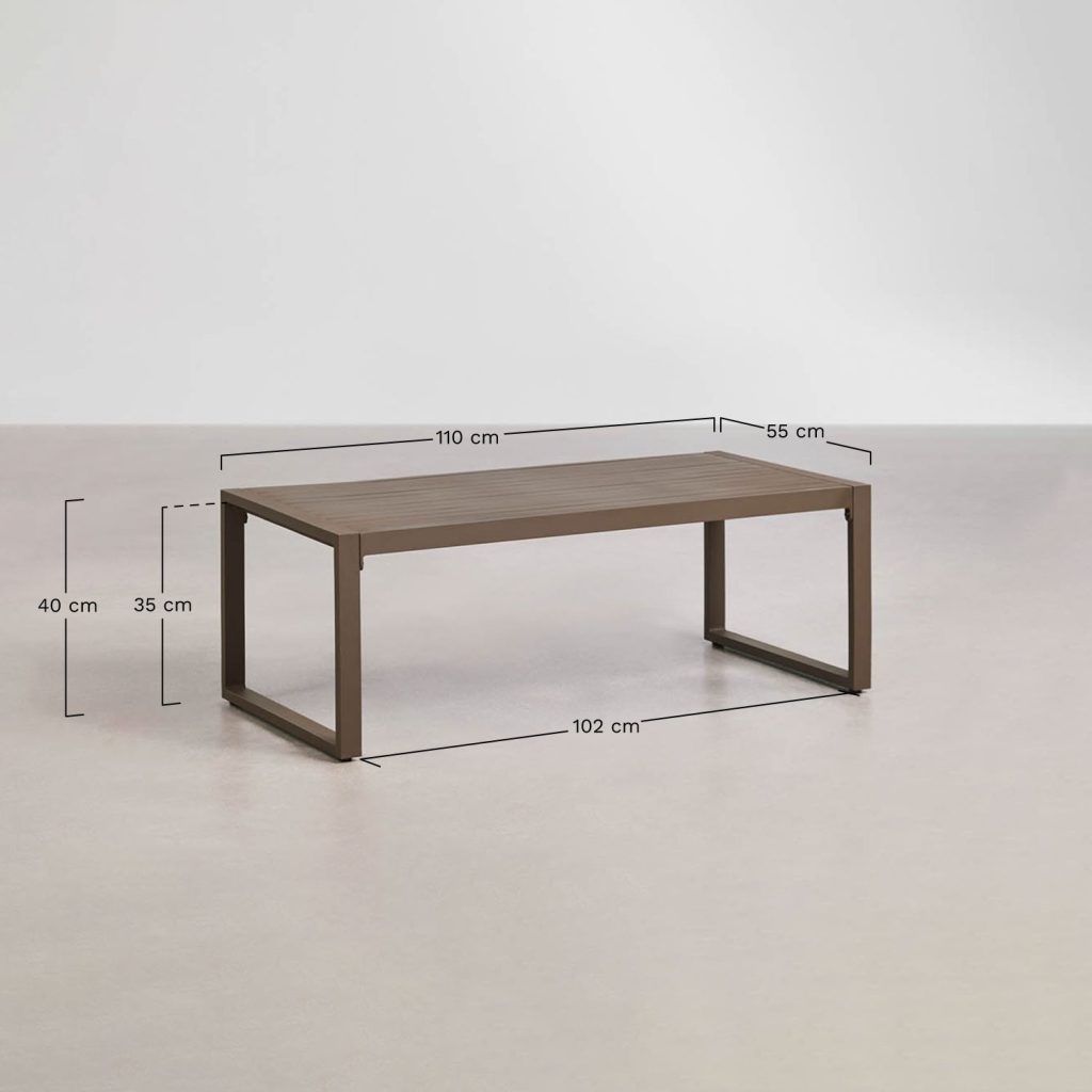 Produkto Lauko kavos staliukas LIPOV | 110×55 cm, alyvuogių žalia matmenys