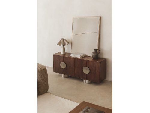 Komoda MELISAND | 160×40 cm, tamsi mango mediena