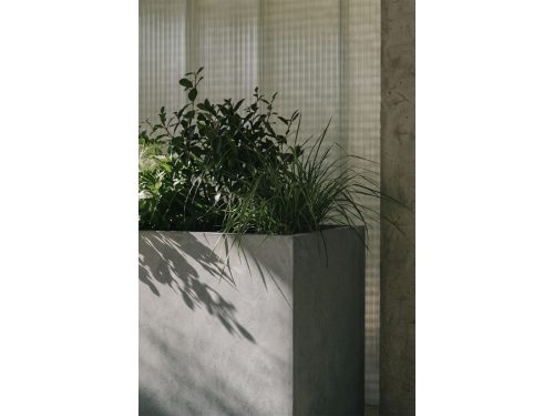 Stačiakampis lauko vazonas NEYRUA | 100×35×80 cm, šviesiai pilka